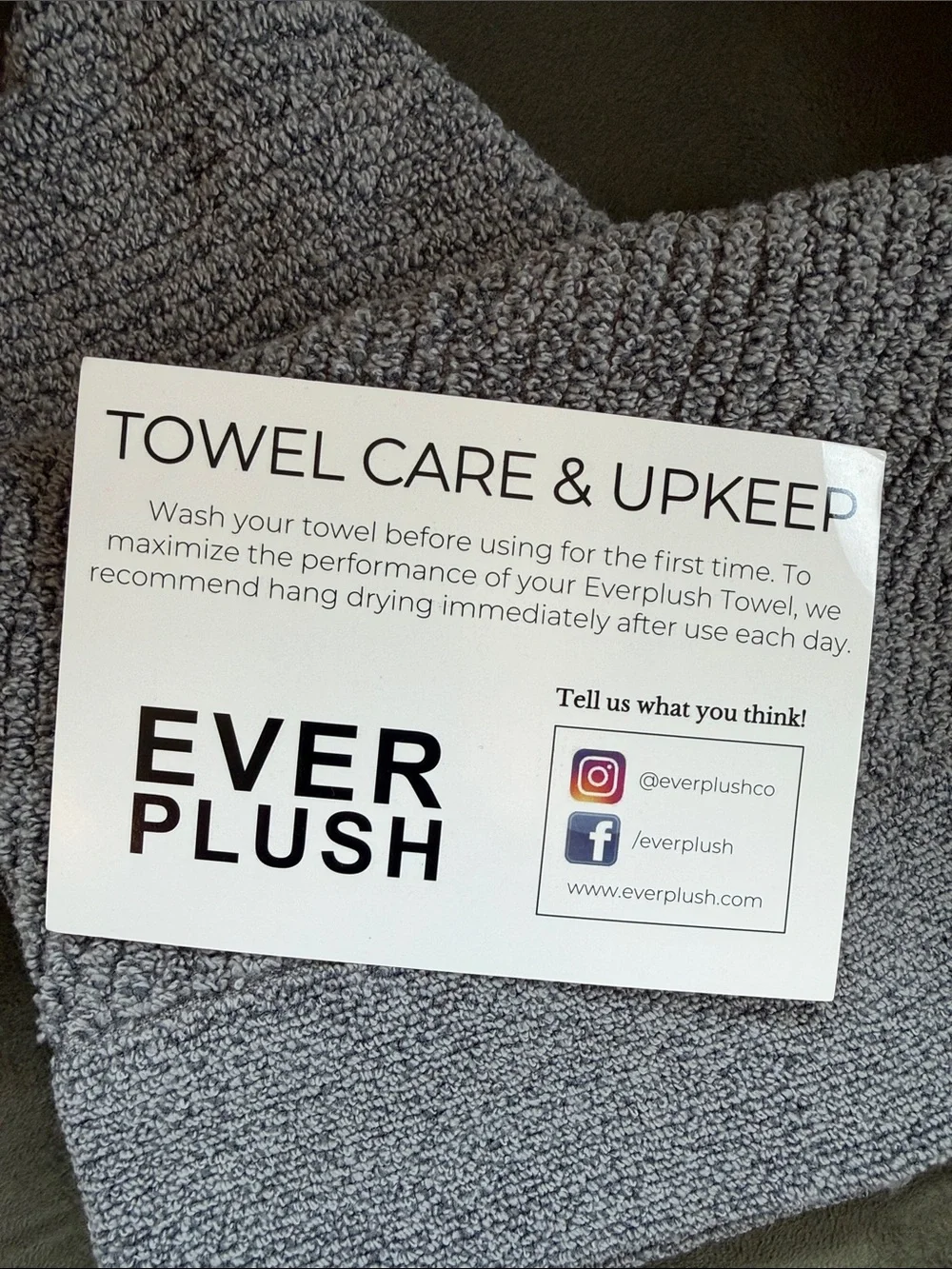 EVERPLUSH 6-Piece Towel Set in Gray